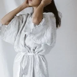 Deiji StudiosThe 02 Full Length Robe - Pinstripe -Outlet Lustro Wear Store Deiji Studios The 02 Full Length Robe Pinstripe 20211112040557