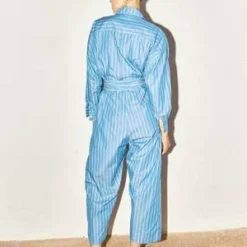 DATURAStriped Ren Jumpsuit - Egyptian Blue 9 DATURAStriped Ren Jumpsuit - Egyptian Blue -Outlet Lustro Wear Store Egyptian Blue Striped Ren Jumpsuit 20230629183305 1