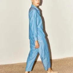 DATURAStriped Ren Jumpsuit - Egyptian Blue 11 DATURAStriped Ren Jumpsuit - Egyptian Blue -Outlet Lustro Wear Store Egyptian Blue Striped Ren Jumpsuit 20230629183306 1