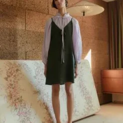 Eliza FaulknerLinen Slip Dress - Forest Green 10 Eliza FaulknerLinen Slip Dress - Forest Green -Outlet Lustro Wear Store Eliza Faulkner Linen Slip Dress Forest Green 20220811000336