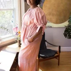 Eliza FaulknerRamona Jumpsuit - Pink Linen