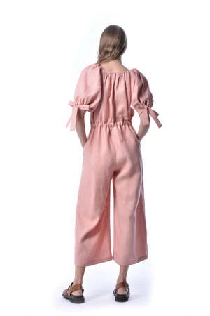 Eliza FaulknerRamona Jumpsuit - Pink Linen 10 Eliza FaulknerRamona Jumpsuit - Pink Linen - Image 10