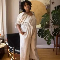 Eliza FaulknerRamona Jumpsuit - Raw Linen