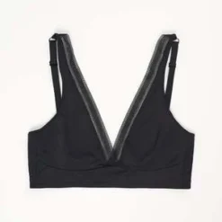 Else Nano Soft Cup Plunge Bra - Black