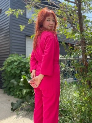 Eve GravelSevilla Jumpsuit - Fuchsia 2 Eve GravelSevilla Jumpsuit - Fuchsia - Image 2