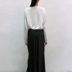 CorderaFLUID ASYMMETRIC SKIRT - Black -Outlet Lustro Wear Store FLUID ASYMMETRIC SKIRT 20230923140655 1