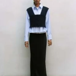 CorderaFLUID ASYMMETRIC SKIRT - Black -Outlet Lustro Wear Store FLUID ASYMMETRIC SKIRT 20230923140655 2