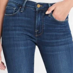 FRAME DenimAli High Rise Cigarette Raw Edge Jean - Mid Denim -Outlet Lustro Wear Store FRAME Denim Ali High Rise Cigarette Raw Edge Jean Mid Denim 20220530060450 1