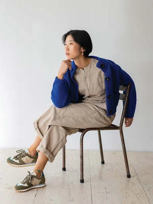 Folk ClothingCollarless Zip Jumpsuit - Clay 1 Folk ClothingCollarless Zip Jumpsuit - Clay