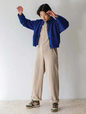 Folk ClothingCollarless Zip Jumpsuit - Clay 4 Folk ClothingCollarless Zip Jumpsuit - Clay - Image 4