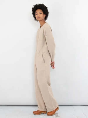 Folk ClothingCollarless Zip Jumpsuit - Clay 6 Folk ClothingCollarless Zip Jumpsuit - Clay - Image 6