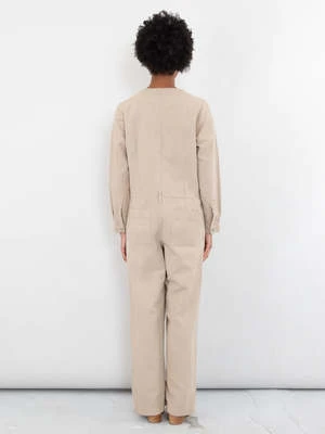 Folk ClothingCollarless Zip Jumpsuit - Clay 9 Folk ClothingCollarless Zip Jumpsuit - Clay - Image 9