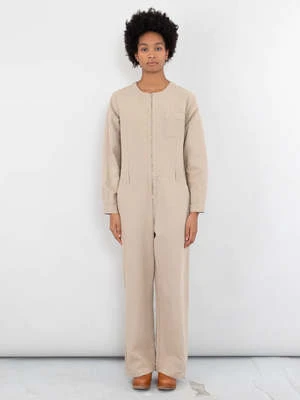 Folk ClothingCollarless Zip Jumpsuit - Clay 8 Folk ClothingCollarless Zip Jumpsuit - Clay - Image 8
