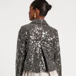 Frances ValentineSloan Sequin Moto Jacket - Black -Outlet Lustro Wear Store Frances Valentine Sloan Sequin Moto Jacket Black 20231025181739 2