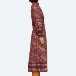 Sea New YorkGiulia L S Dress - Maroon -Outlet Lustro Wear Store Giulia L S Dress 20230710201943