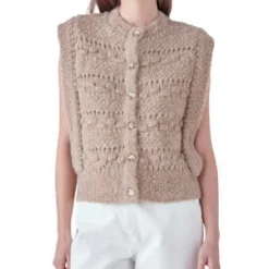 LolaGraham Chunky Sweater Vest - Brown