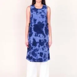 GramicciWaffle Cord Mid-Length Dress - Navy Bleach Dye -Outlet Lustro Wear Store Gramicci Waffle Cord Mid Length Dress Navy Bleach Dye 20230919134416 1