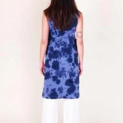 GramicciWaffle Cord Mid-Length Dress - Navy Bleach Dye -Outlet Lustro Wear Store Gramicci Waffle Cord Mid Length Dress Navy Bleach Dye 20230919134417 2