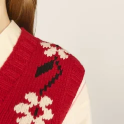 YMCHeidi Flower Vest - Red -Outlet Lustro Wear Store Heidi Flower Vest Red 20230807162414 2
