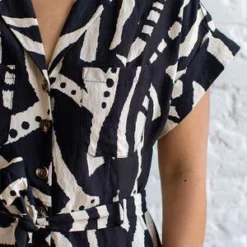 Dress ForumHide And Seek Collared Button Front Jumpsuit - Black -Outlet Lustro Wear Store Hide Seek Collared Button Front Jumpsuit 20231011002205