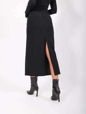 MM6 Maison MargielaHooded Long Dress - Gray/Black 2 MM6 Maison MargielaHooded Long Dress - Gray/Black - Image 2