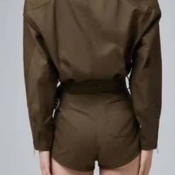 ALEXANDRE VAUTHIERAlexandre Vauthier Jumpsuit With Strassed Belt - Jungle Green -Outlet Lustro Wear Store JUMPSUIT WITH STRASSED BELT 20230629180910 2