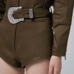 ALEXANDRE VAUTHIERAlexandre Vauthier Jumpsuit With Strassed Belt - Jungle Green -Outlet Lustro Wear Store JUMPSUIT WITH STRASSED BELT 20230629180911 2