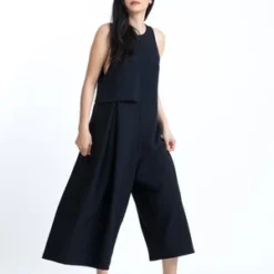 KAAREMSaccha Layered Pocket Onesie - Black Blue