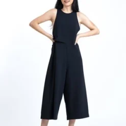 KAAREMSaccha Layered Pocket Onesie - Black Blue -Outlet Lustro Wear Store KAAREM Saccha Layered Onesie Black Blue 20190520204901