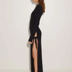 Simon MillerLong Sleeve Junjo Dress - Black -Outlet Lustro Wear Store Knits By Long Sleeve Junjo Dress in Black 20231025223403