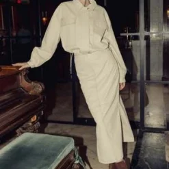 NKCKnox Skirt - Cream -Outlet Lustro Wear Store Knox Skirt in Cream 20231101213132