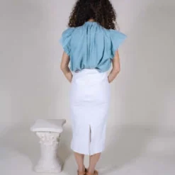 Le JeanColette Skirt - White -Outlet Lustro Wear Store Le Jean Colette Skirt White 20230326210104