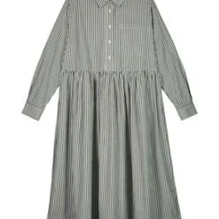 KowtowLee Dress - Deep Green Stripe -Outlet Lustro Wear Store Lee Dress 20230201204715 2