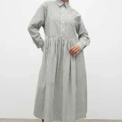 KowtowLee Dress - Deep Green Stripe -Outlet Lustro Wear Store Lee Dress 20230201204715