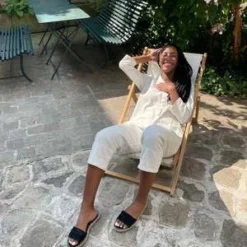 Happy French Ganghappyfrenchgang Libert Jumpsuit - White -Outlet Lustro Wear Store Libert White Jumpsuit S L 20231028001223 2