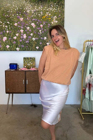 Lily ForbesSophia Bias Skirt - Rice 2 Lily ForbesSophia Bias Skirt - Rice - Image 2