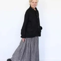 ICHI ANTIQUITESLinen Dobby Skirt - Black -Outlet Lustro Wear Store Linen Dobby Skirt Black 20231012182518 2