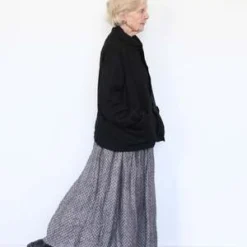 ICHI ANTIQUITESLinen Dobby Skirt - Black -Outlet Lustro Wear Store Linen Dobby Skirt Black 20231012182520