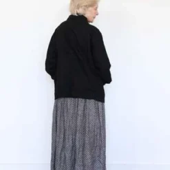 ICHI ANTIQUITESLinen Dobby Skirt - Black -Outlet Lustro Wear Store Linen Dobby Skirt Black 20231012182523 2