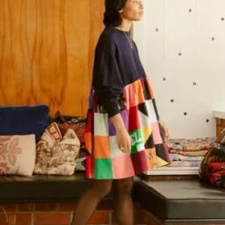 CarleenLorilyn Patchwork Dress -Outlet Lustro Wear Store Lorilyn Patchwork Dress 20230929200520 1