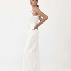 St. AgniMid-Rise Wide Leg - Off White