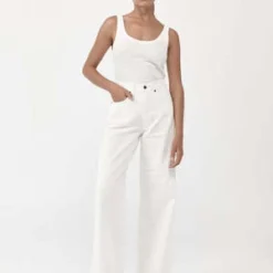 St. AgniMid-Rise Wide Leg - Off White -Outlet Lustro Wear Store Mid Rise Wide Leg Off White 20230315171231 1