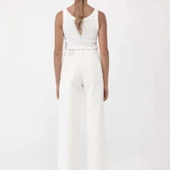 St. AgniMid-Rise Wide Leg - Off White -Outlet Lustro Wear Store Mid Rise Wide Leg Off White 20230315171231