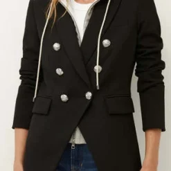 Veronica BeardMiller Dickey Jacket - Black/Silver Buttons -Outlet Lustro Wear Store Miller Dickey Jacket in Black with Silver Buttons 20231017021022 1