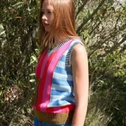 KkCoMixed Media Sweater Vest - Mixed -Outlet Lustro Wear Store Mixed Media Sweater Vest 20220725181523 2