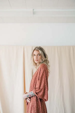 OnderbroeksClassic Robe - Rosewood 6 OnderbroeksClassic Robe - Rosewood - Image 6