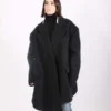 Sean SuenOversized Notched Lapel Coat - Black