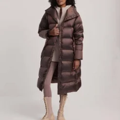 VarleyPayton Puffer Coat - Dark Truffle Metallic