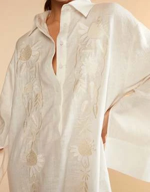 CYNTHIA ROWLEYPiana Embroidered Dress - White 3 CYNTHIA ROWLEYPiana Embroidered Dress - White - Image 3