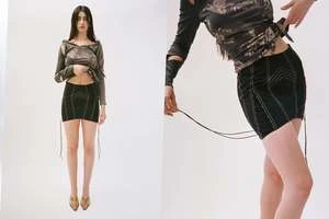 PriscaveraRainwear Lace Up Corset Mini Skirt - Black 9 PriscaveraRainwear Lace Up Corset Mini Skirt - Black - Image 9